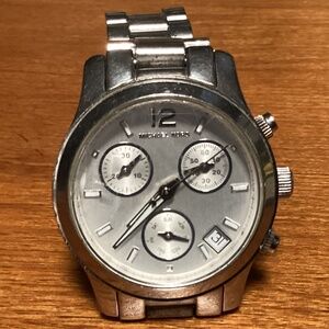 Michael Kors Silver-tone Small Runway Chronograph Women’s Watch MK5428